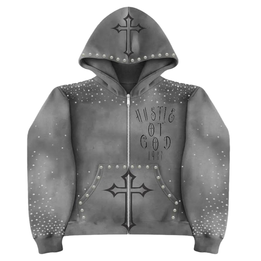 Hustle for God Zip Hoodie